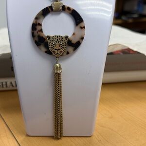 Thalia Sodi Gold-tone Tiger Face Tassel Pendant Necklace 2 for $10.00